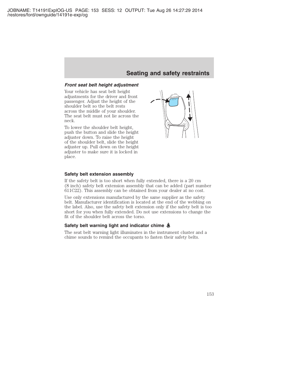 Seating and safety restraints | FORD 2002 Explorer v.2 User Manual | Page 153 / 328