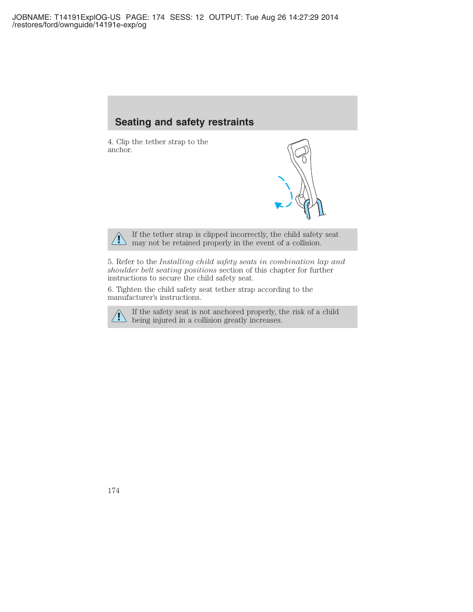 Seating and safety restraints | FORD 2002 Explorer v.2 User Manual | Page 174 / 328