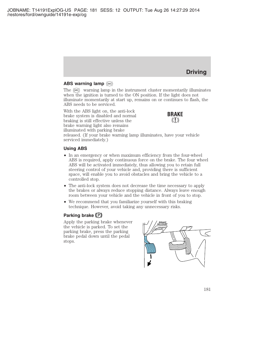 Driving | FORD 2002 Explorer v.2 User Manual | Page 181 / 328