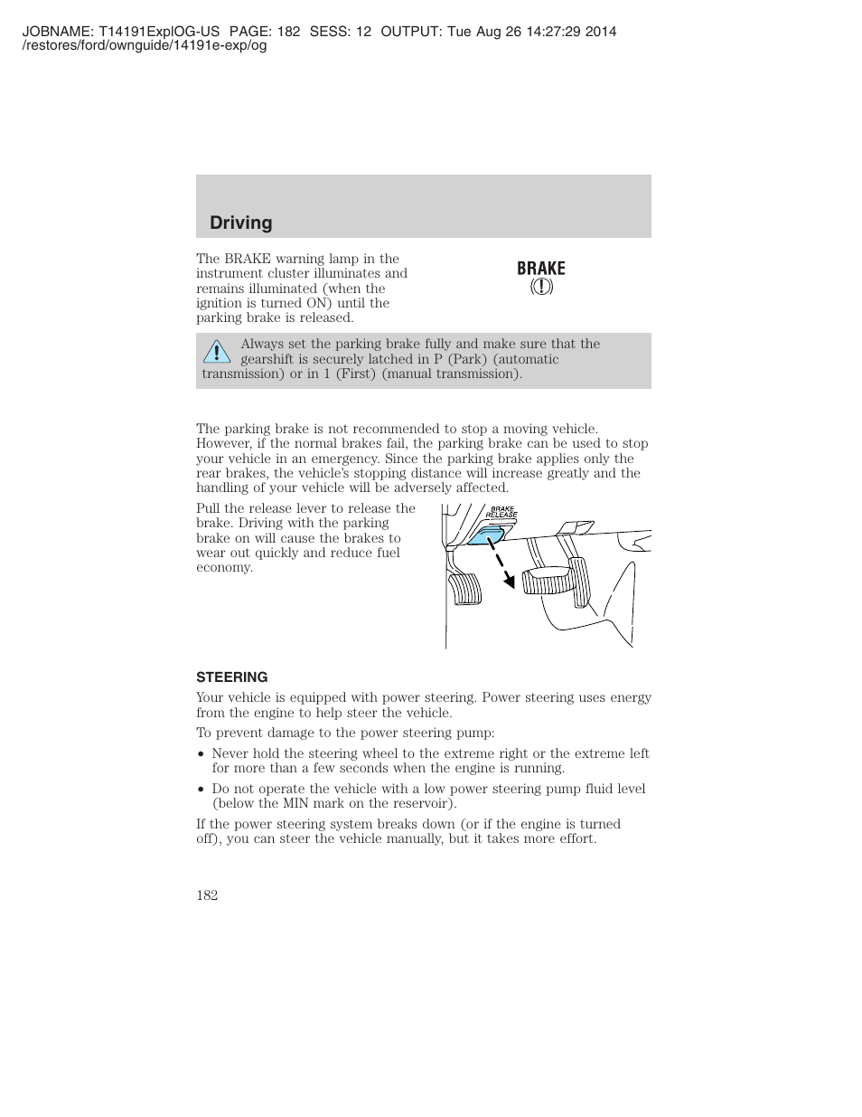 Driving | FORD 2002 Explorer v.2 User Manual | Page 182 / 328