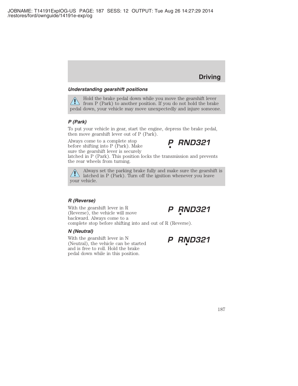 Driving | FORD 2002 Explorer v.2 User Manual | Page 187 / 328