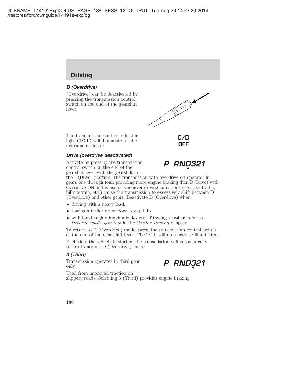 Driving | FORD 2002 Explorer v.2 User Manual | Page 188 / 328