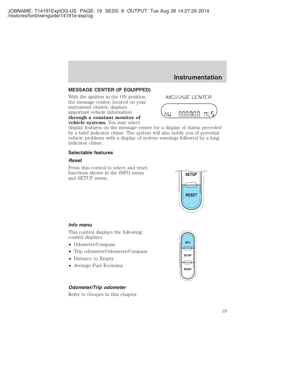 Instrumentation | FORD 2002 Explorer v.2 User Manual | Page 19 / 328