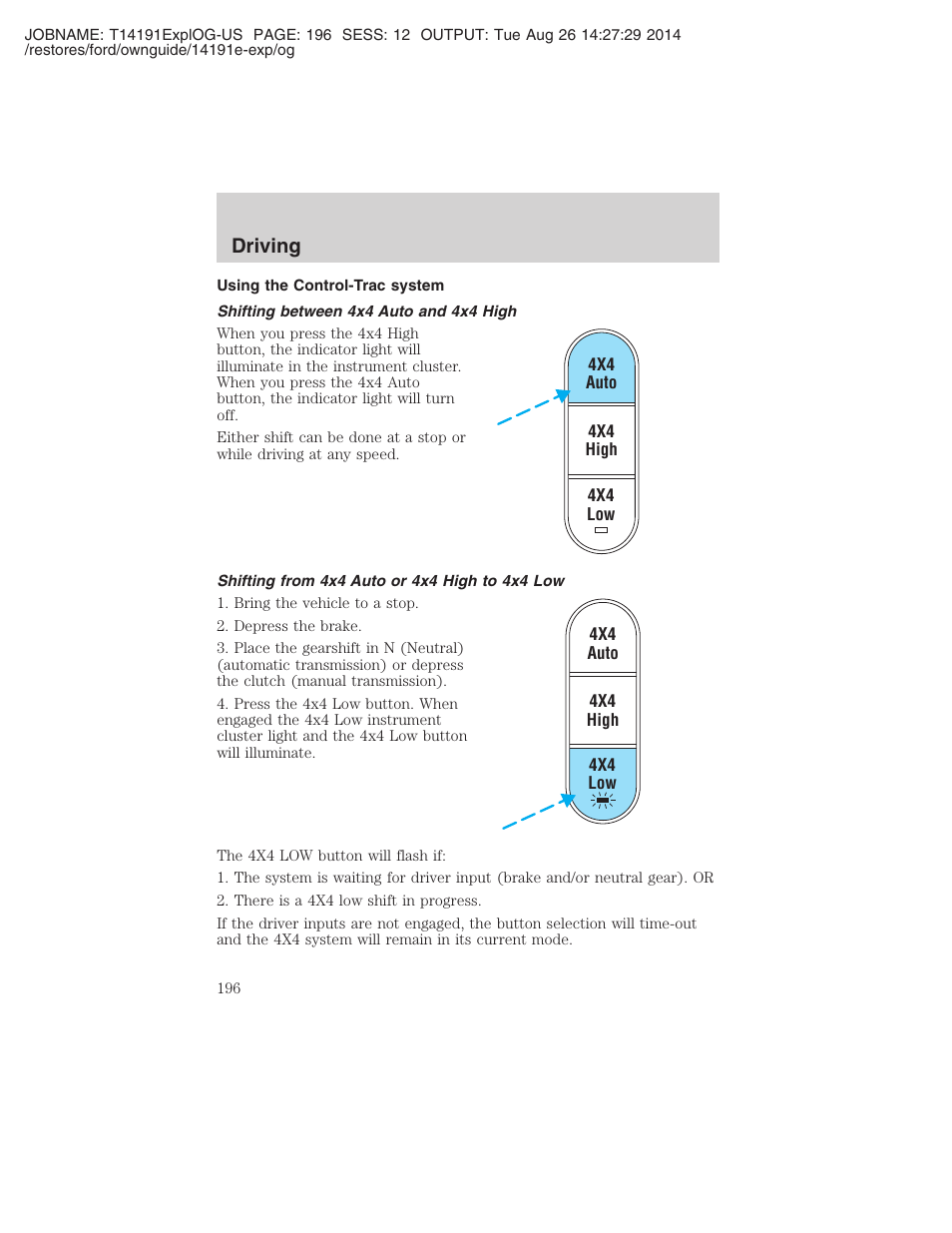 Driving | FORD 2002 Explorer v.2 User Manual | Page 196 / 328