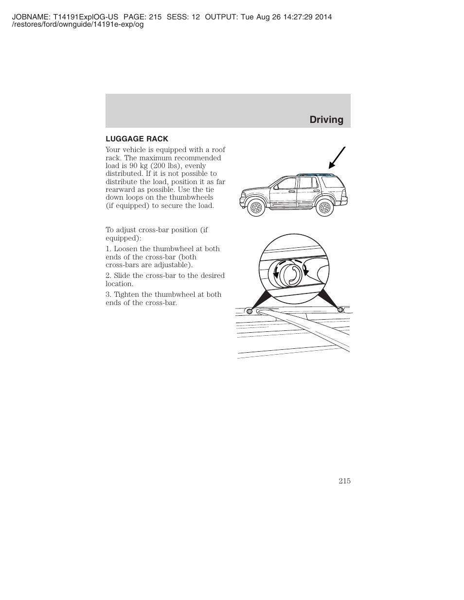 Driving | FORD 2002 Explorer v.2 User Manual | Page 215 / 328