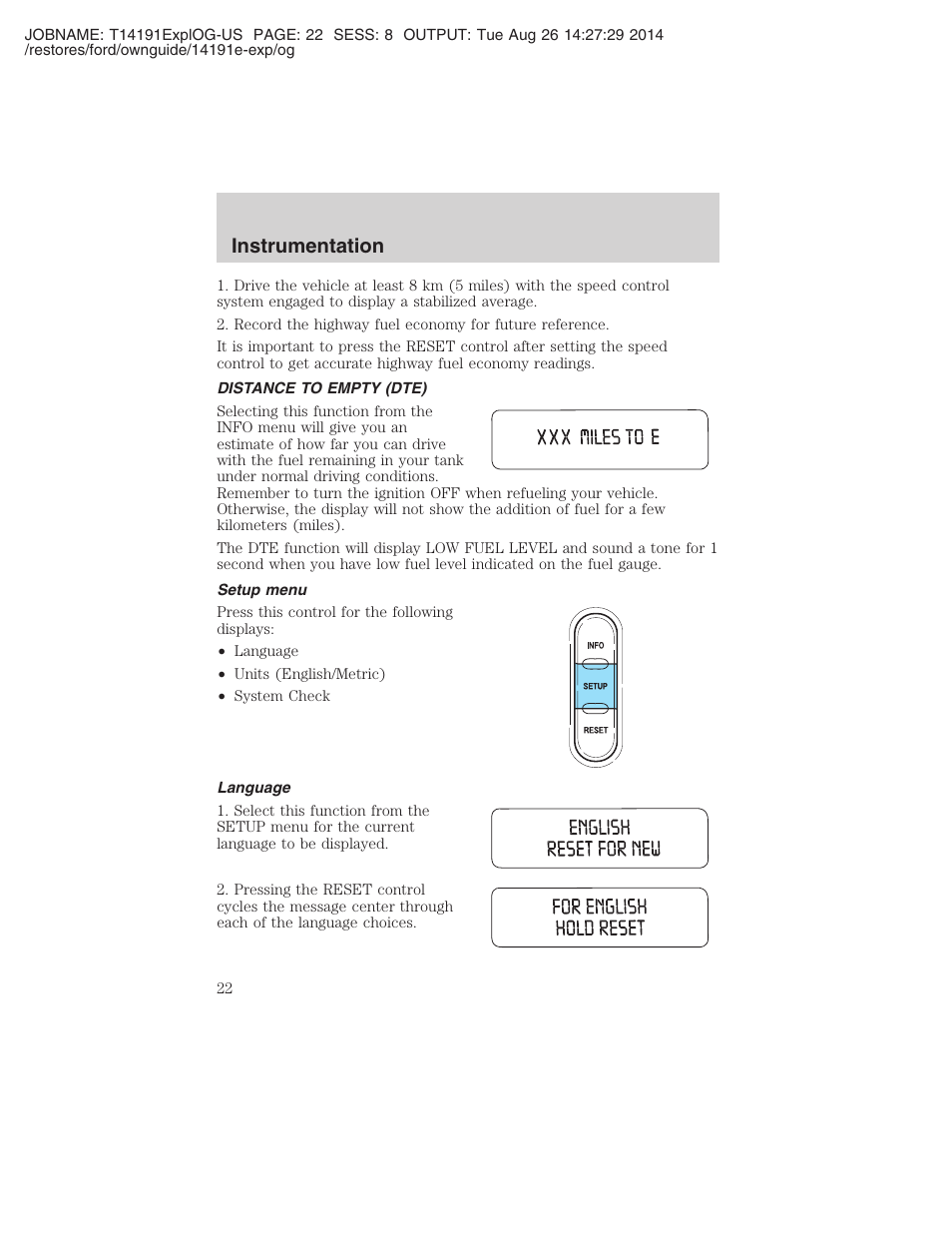 Instrumentation | FORD 2002 Explorer v.2 User Manual | Page 22 / 328