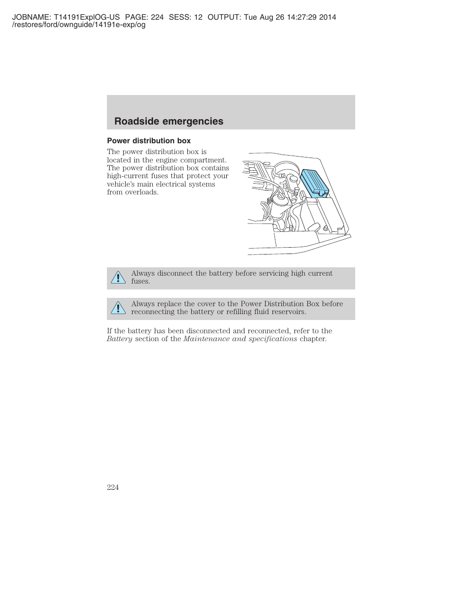 Roadside emergencies | FORD 2002 Explorer v.2 User Manual | Page 224 / 328