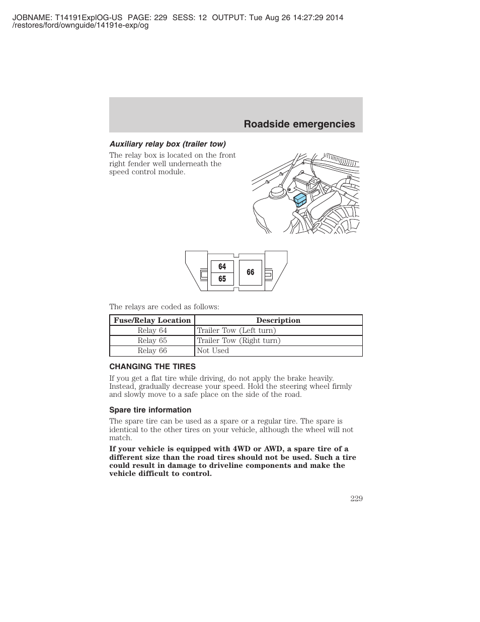 Roadside emergencies | FORD 2002 Explorer v.2 User Manual | Page 229 / 328