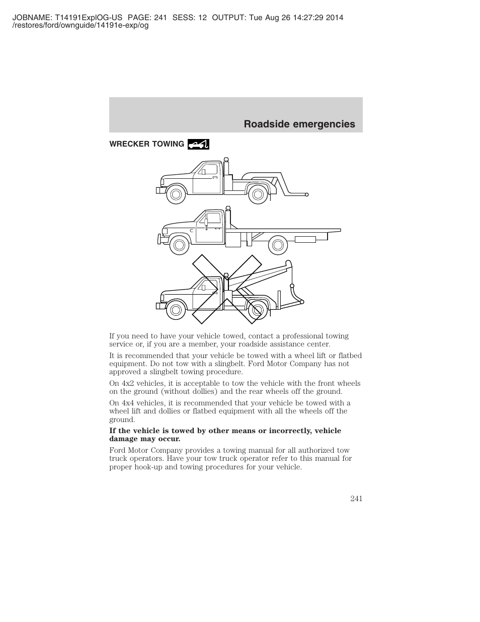 Roadside emergencies | FORD 2002 Explorer v.2 User Manual | Page 241 / 328
