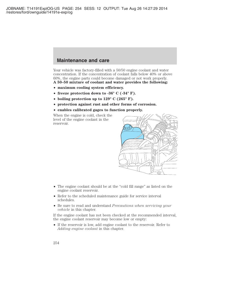 Maintenance and care | FORD 2002 Explorer v.2 User Manual | Page 254 / 328