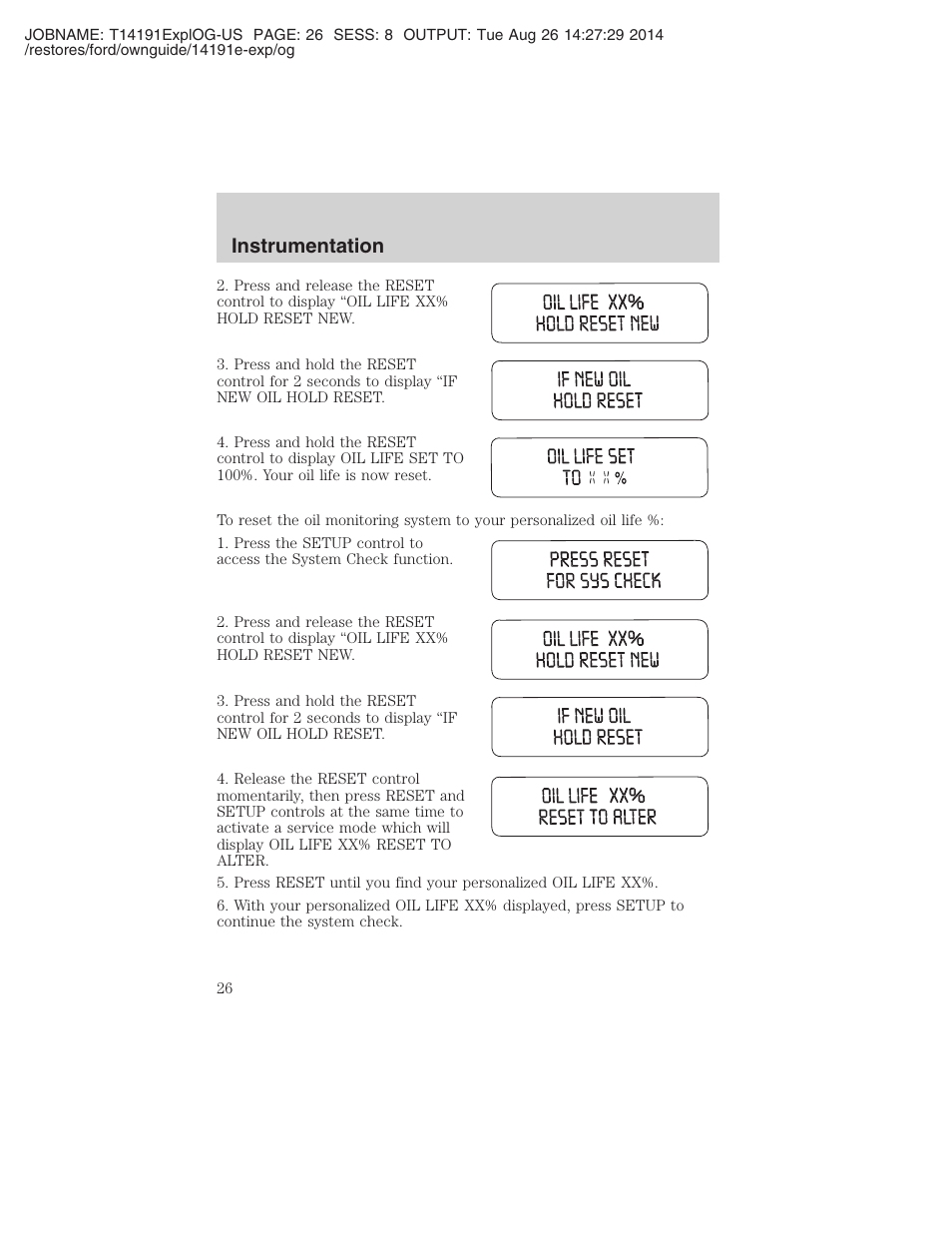 Instrumentation | FORD 2002 Explorer v.2 User Manual | Page 26 / 328