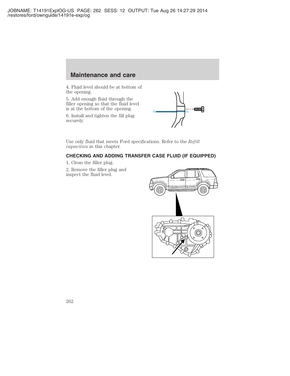 Maintenance and care | FORD 2002 Explorer v.2 User Manual | Page 262 / 328