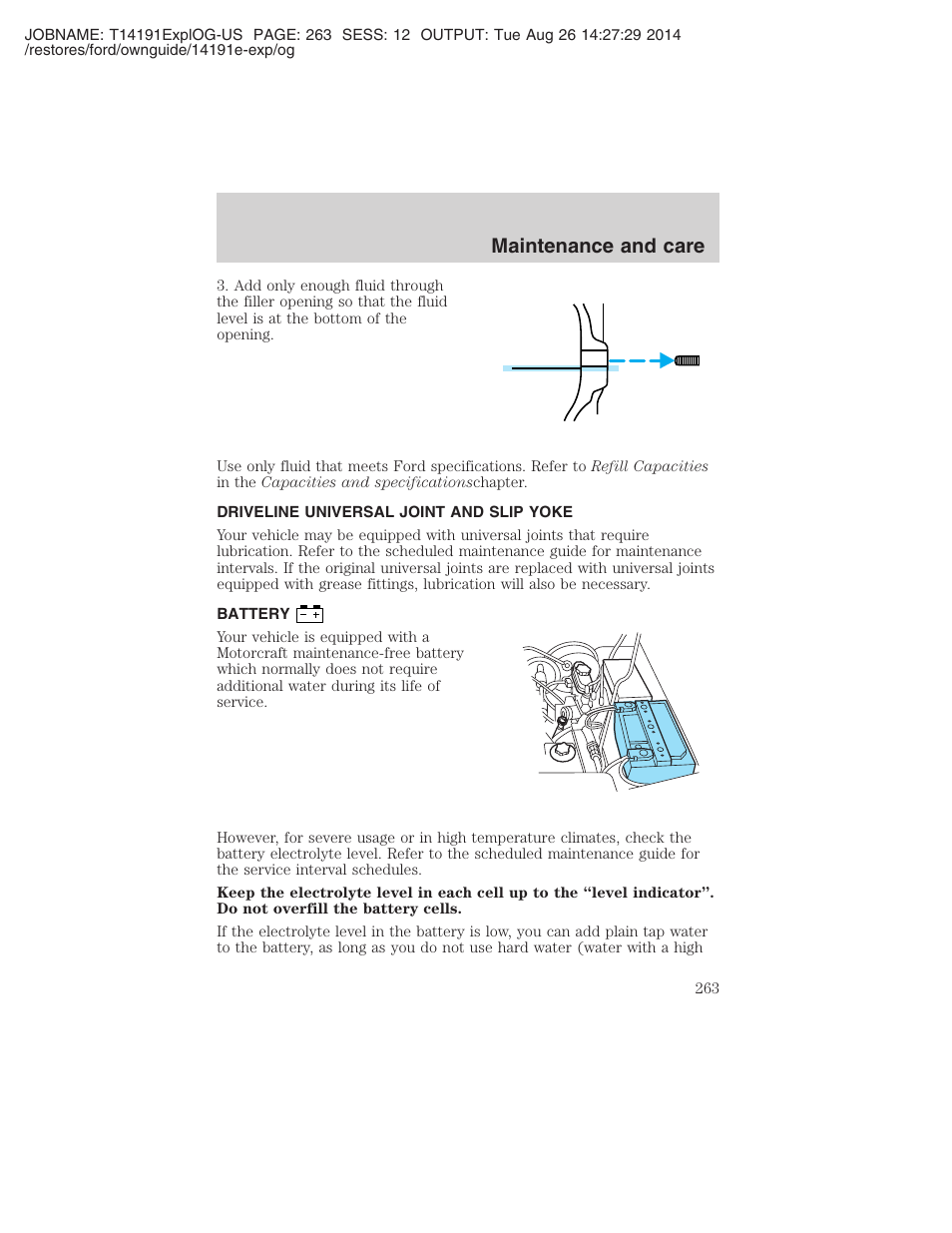 Maintenance and care | FORD 2002 Explorer v.2 User Manual | Page 263 / 328