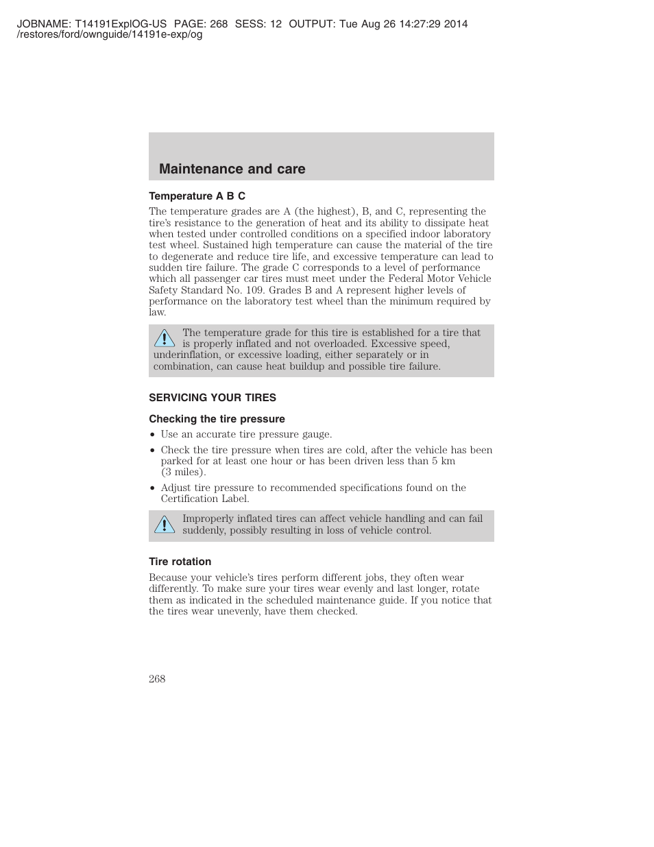 Maintenance and care | FORD 2002 Explorer v.2 User Manual | Page 268 / 328