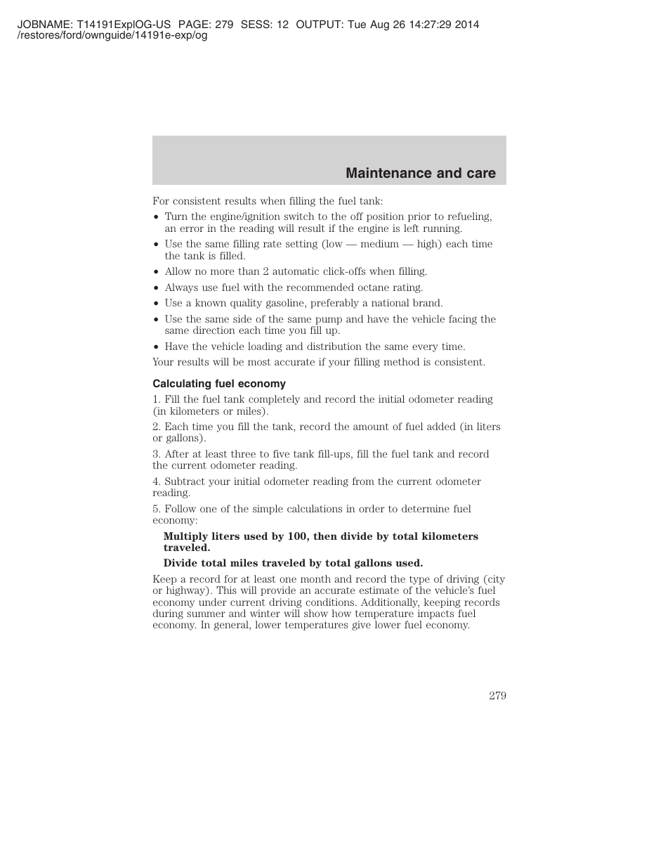 Maintenance and care | FORD 2002 Explorer v.2 User Manual | Page 279 / 328