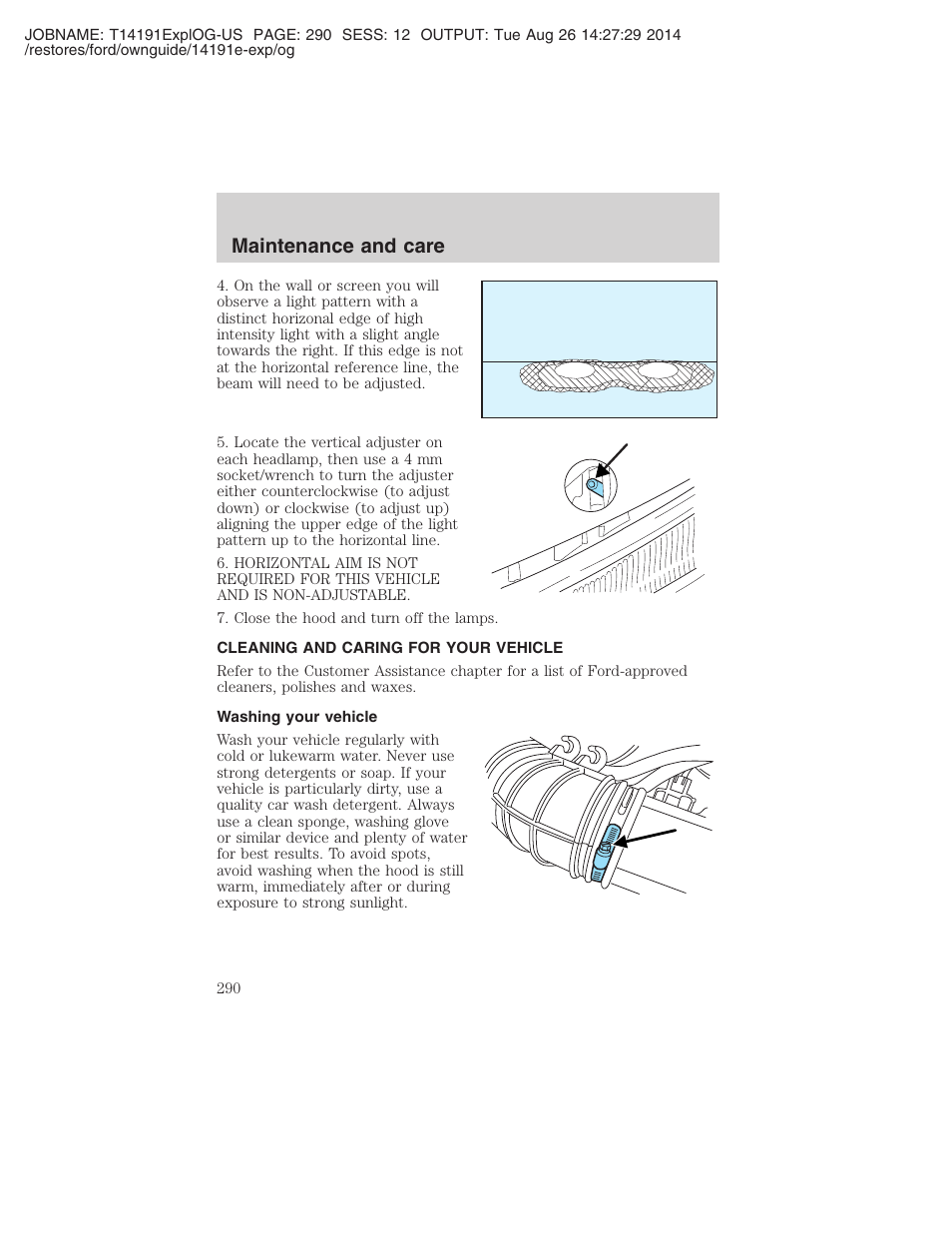 Maintenance and care | FORD 2002 Explorer v.2 User Manual | Page 290 / 328