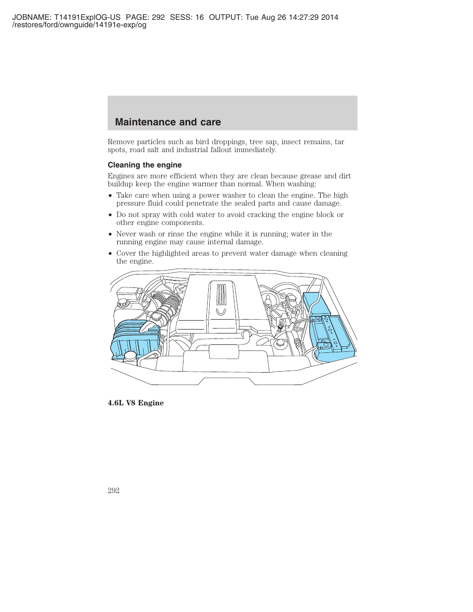 Maintenance and care | FORD 2002 Explorer v.2 User Manual | Page 292 / 328