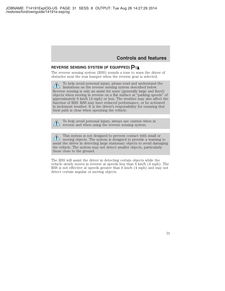Controls and features | FORD 2002 Explorer v.2 User Manual | Page 31 / 328