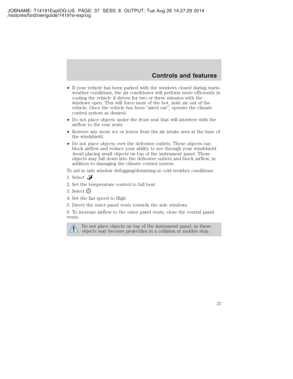 Controls and features | FORD 2002 Explorer v.2 User Manual | Page 37 / 328