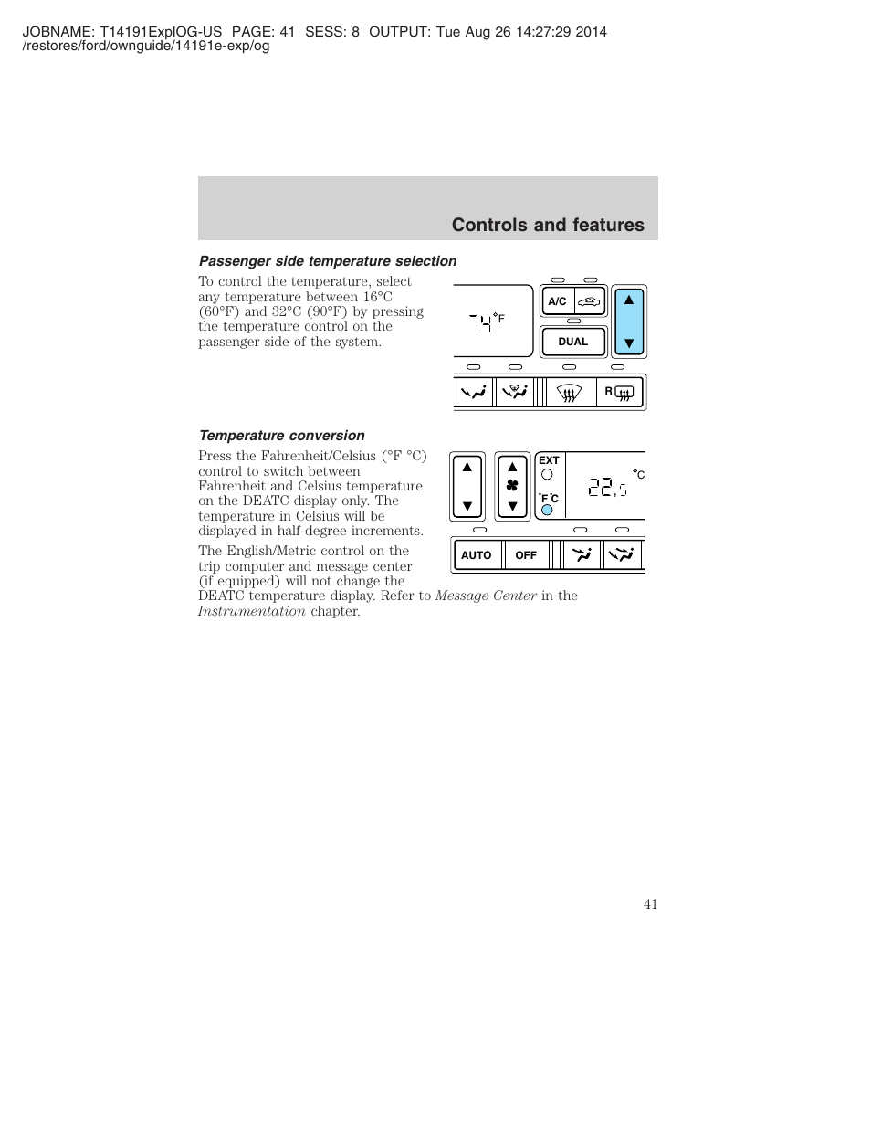 Controls and features | FORD 2002 Explorer v.2 User Manual | Page 41 / 328