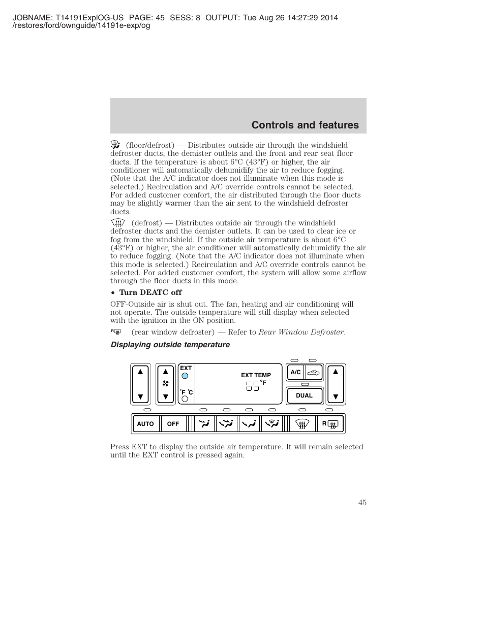 Controls and features | FORD 2002 Explorer v.2 User Manual | Page 45 / 328