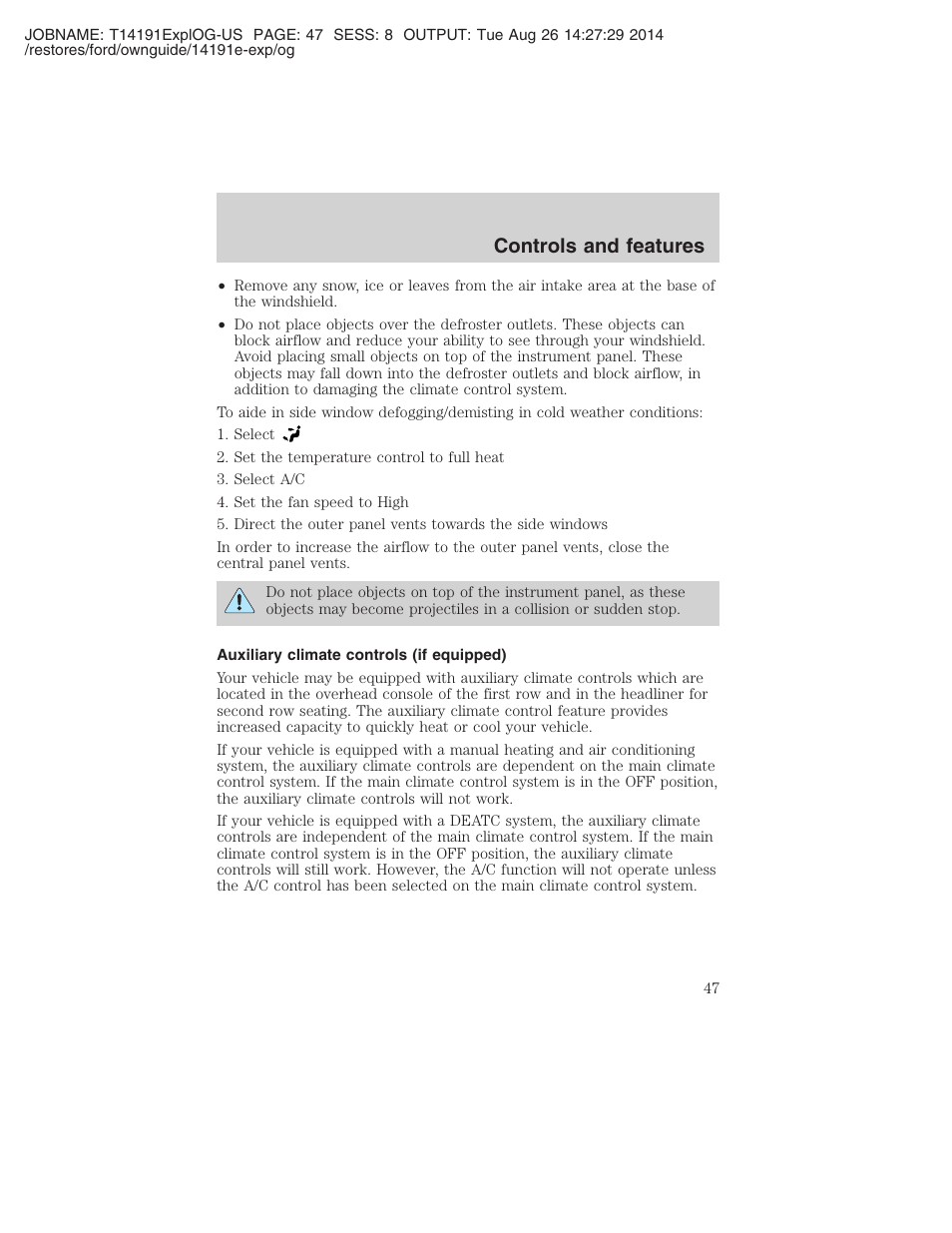 Controls and features | FORD 2002 Explorer v.2 User Manual | Page 47 / 328