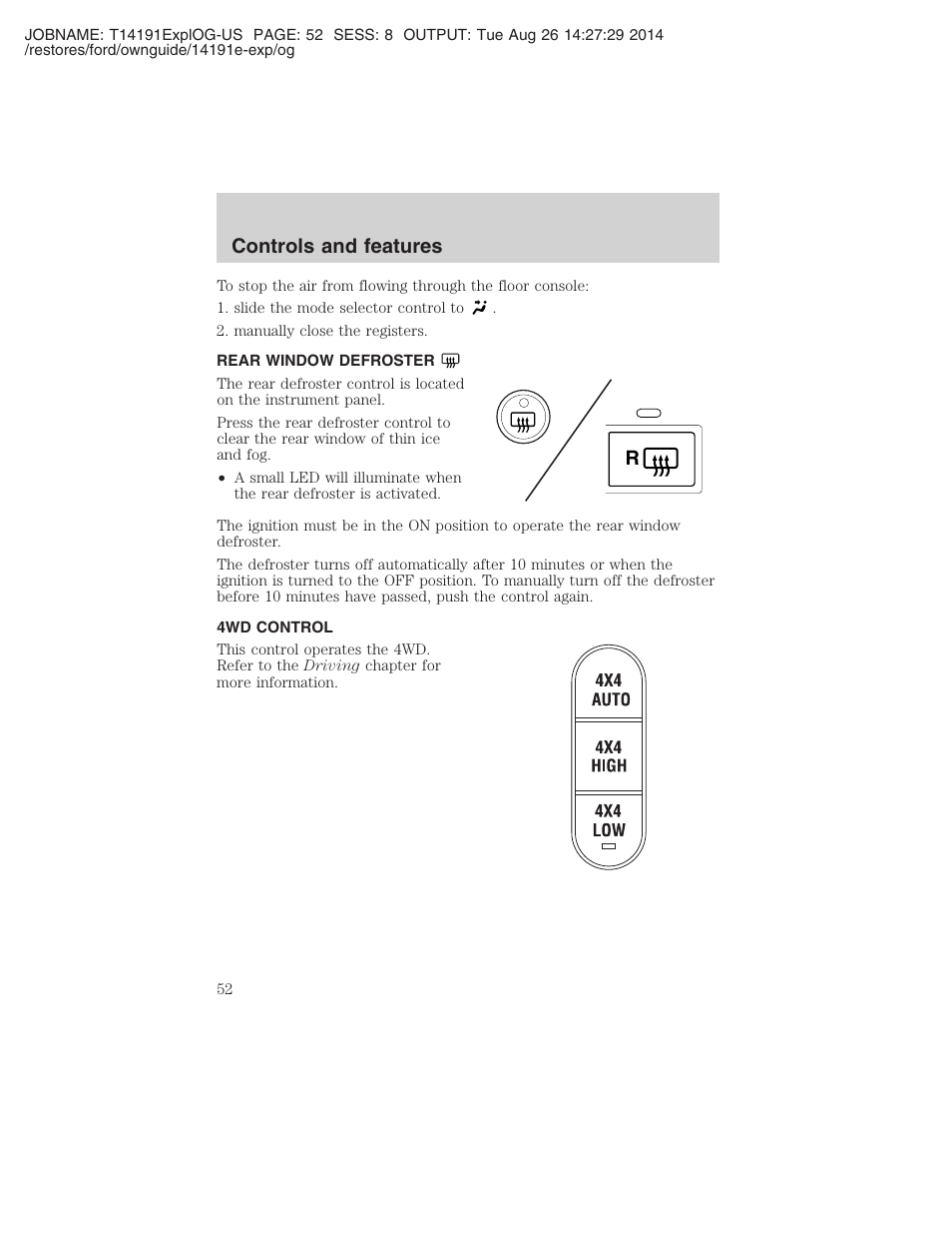 Controls and features | FORD 2002 Explorer v.2 User Manual | Page 52 / 328