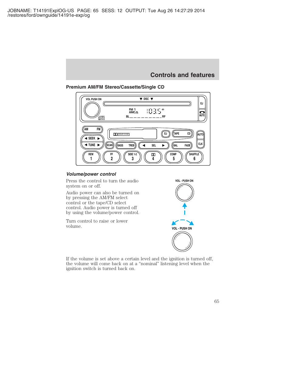 Controls and features | FORD 2002 Explorer v.2 User Manual | Page 65 / 328