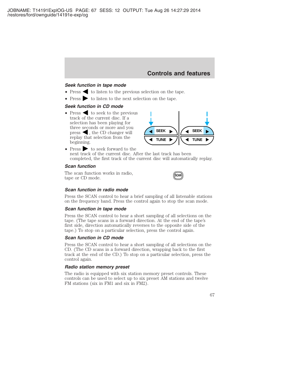 Controls and features | FORD 2002 Explorer v.2 User Manual | Page 67 / 328