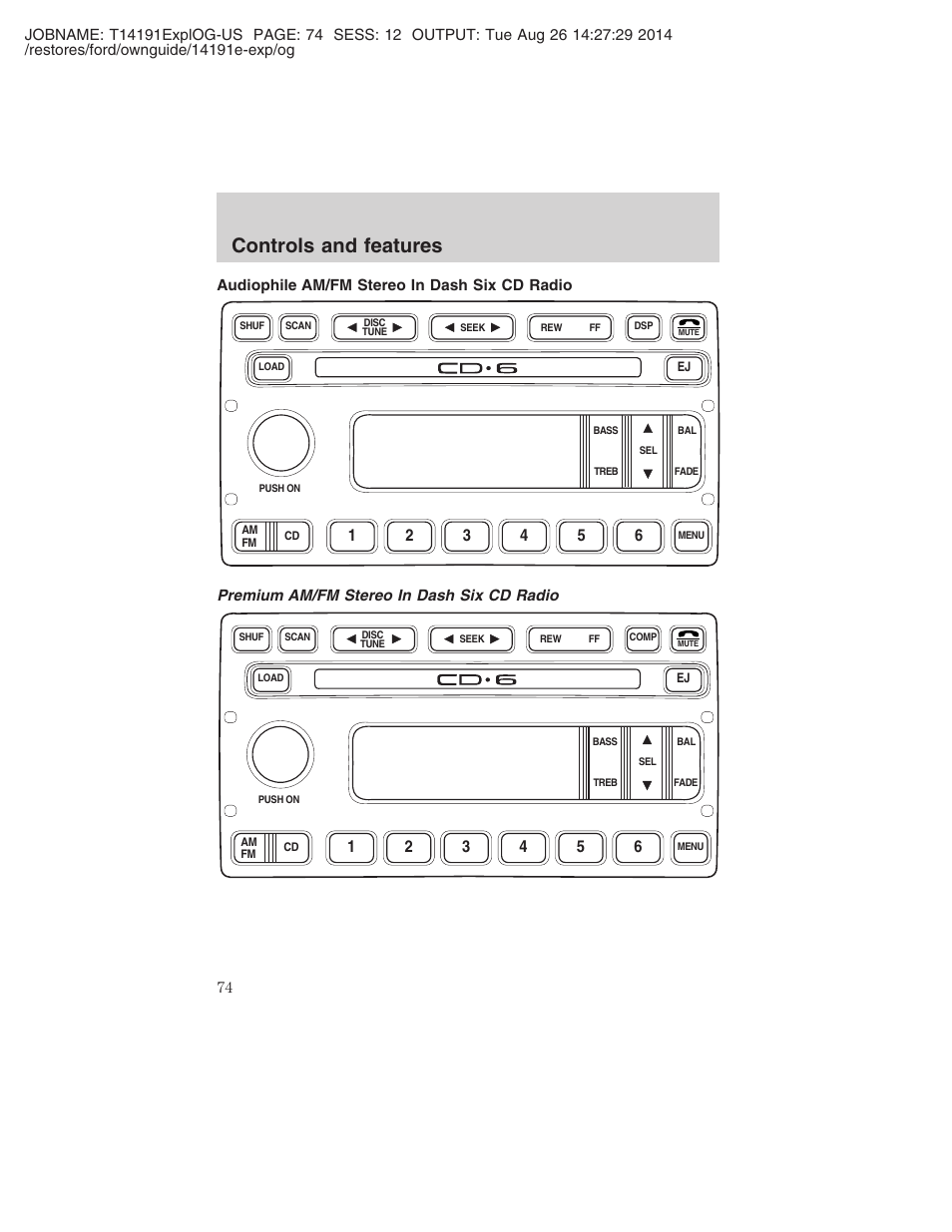 Controls and features | FORD 2002 Explorer v.2 User Manual | Page 74 / 328