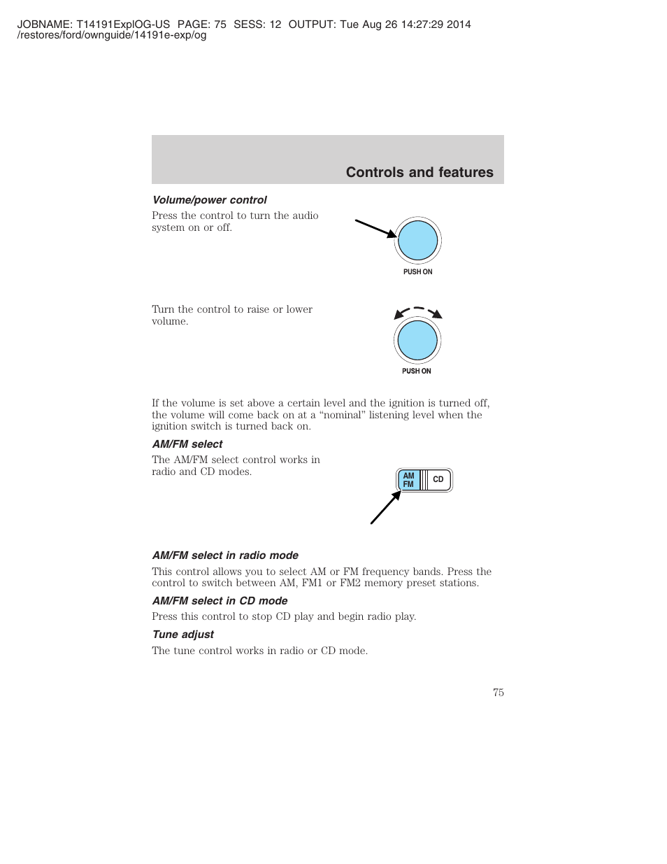 Controls and features | FORD 2002 Explorer v.2 User Manual | Page 75 / 328