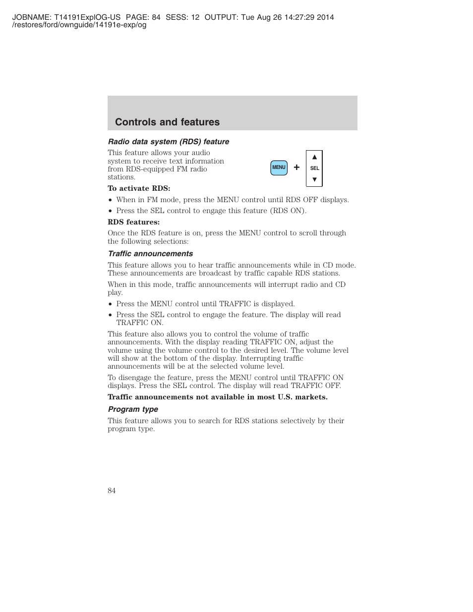 Controls and features | FORD 2002 Explorer v.2 User Manual | Page 84 / 328