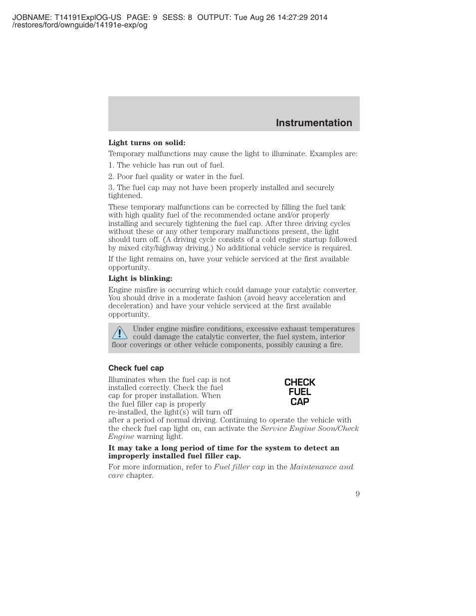 Instrumentation | FORD 2002 Explorer v.2 User Manual | Page 9 / 328