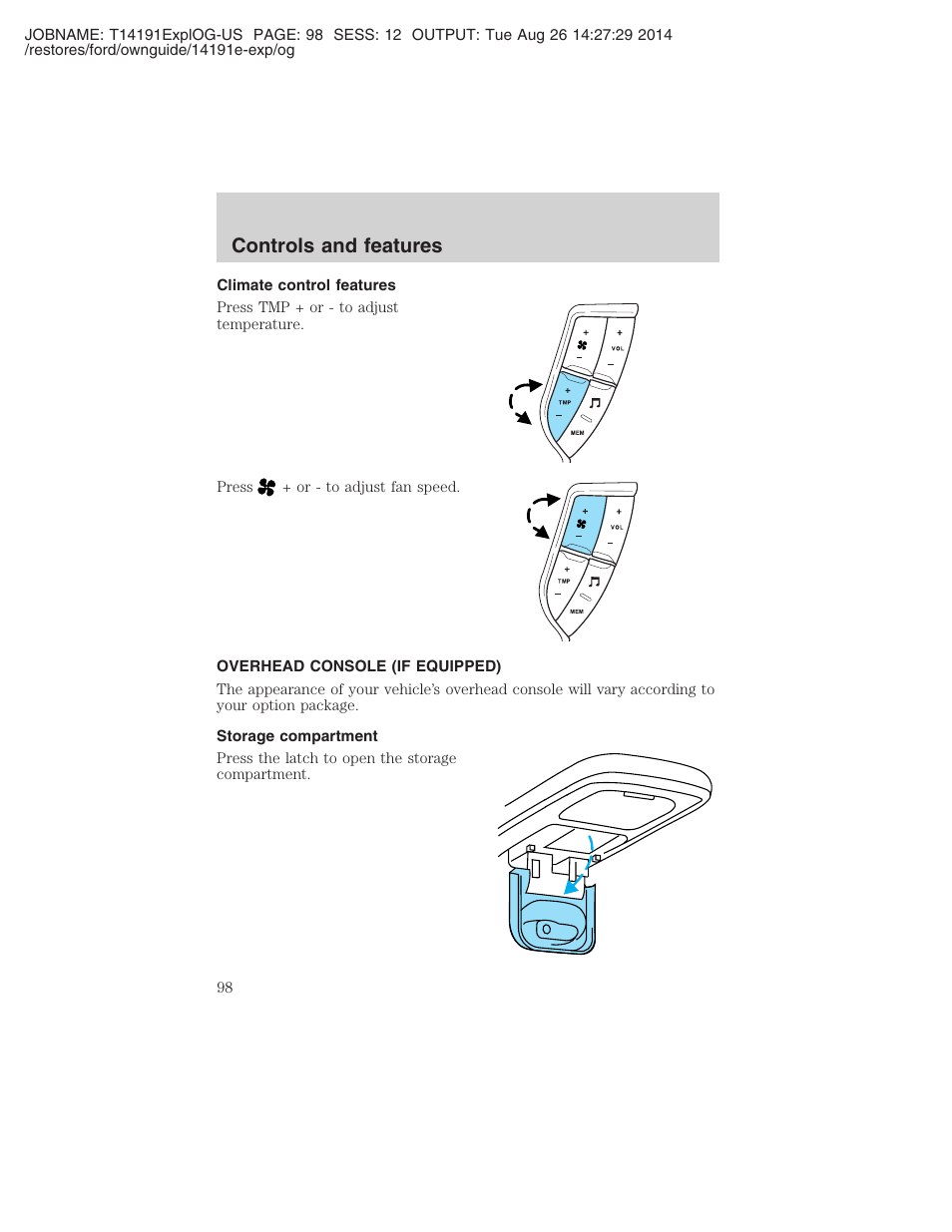 Controls and features | FORD 2002 Explorer v.2 User Manual | Page 98 / 328