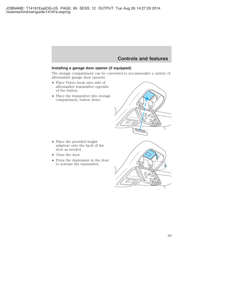 Controls and features | FORD 2002 Explorer v.2 User Manual | Page 99 / 328