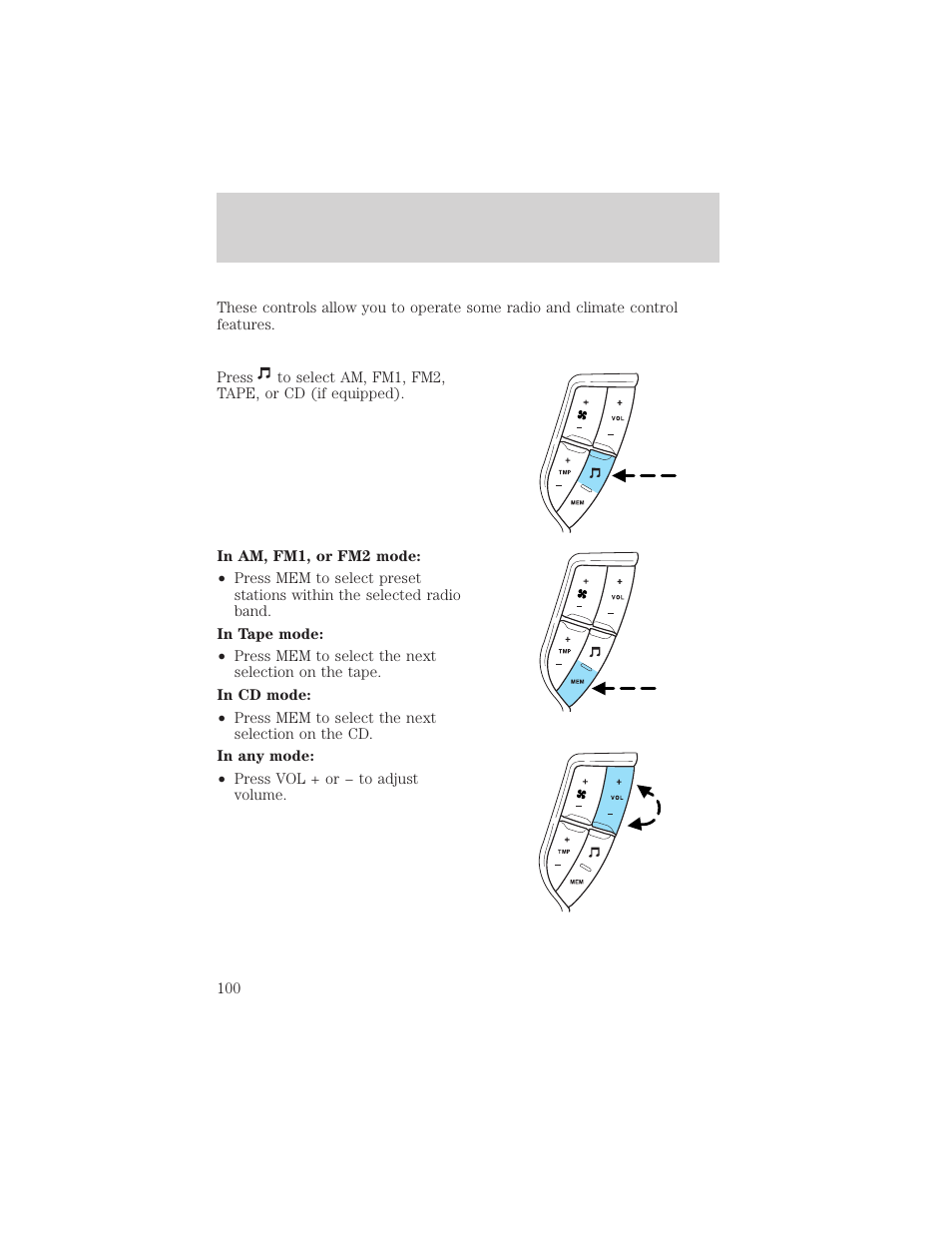 Controls and features | FORD 2002 Explorer v.3 User Manual | Page 100 / 336