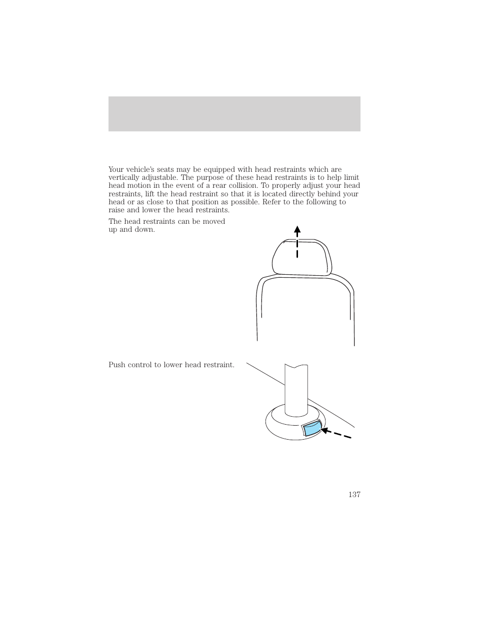 Seating and safety restraints | FORD 2002 Explorer v.3 User Manual | Page 137 / 336