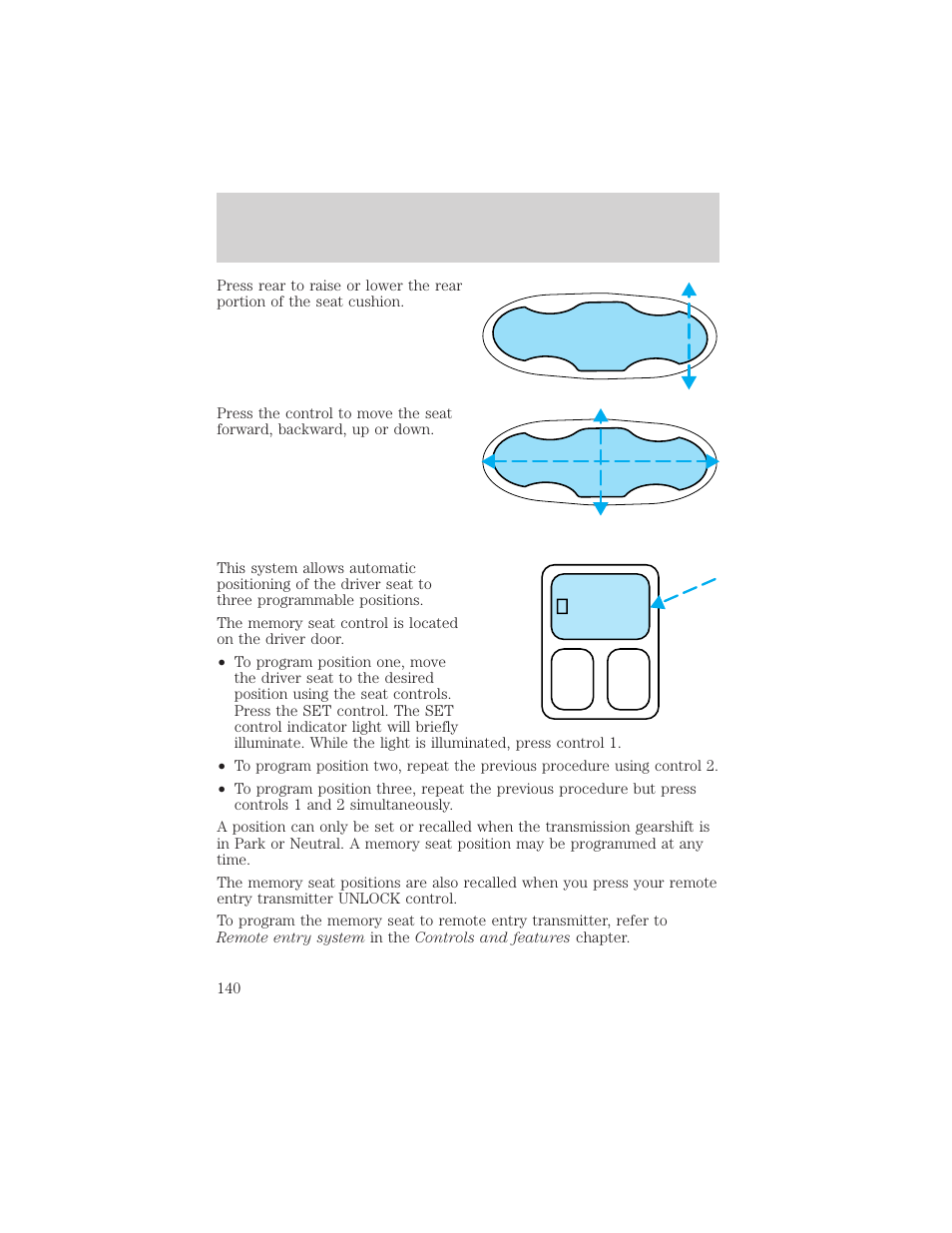 Seating and safety restraints | FORD 2002 Explorer v.3 User Manual | Page 140 / 336