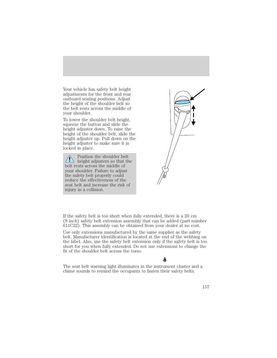 Seating and safety restraints | FORD 2002 Explorer v.3 User Manual | Page 157 / 336