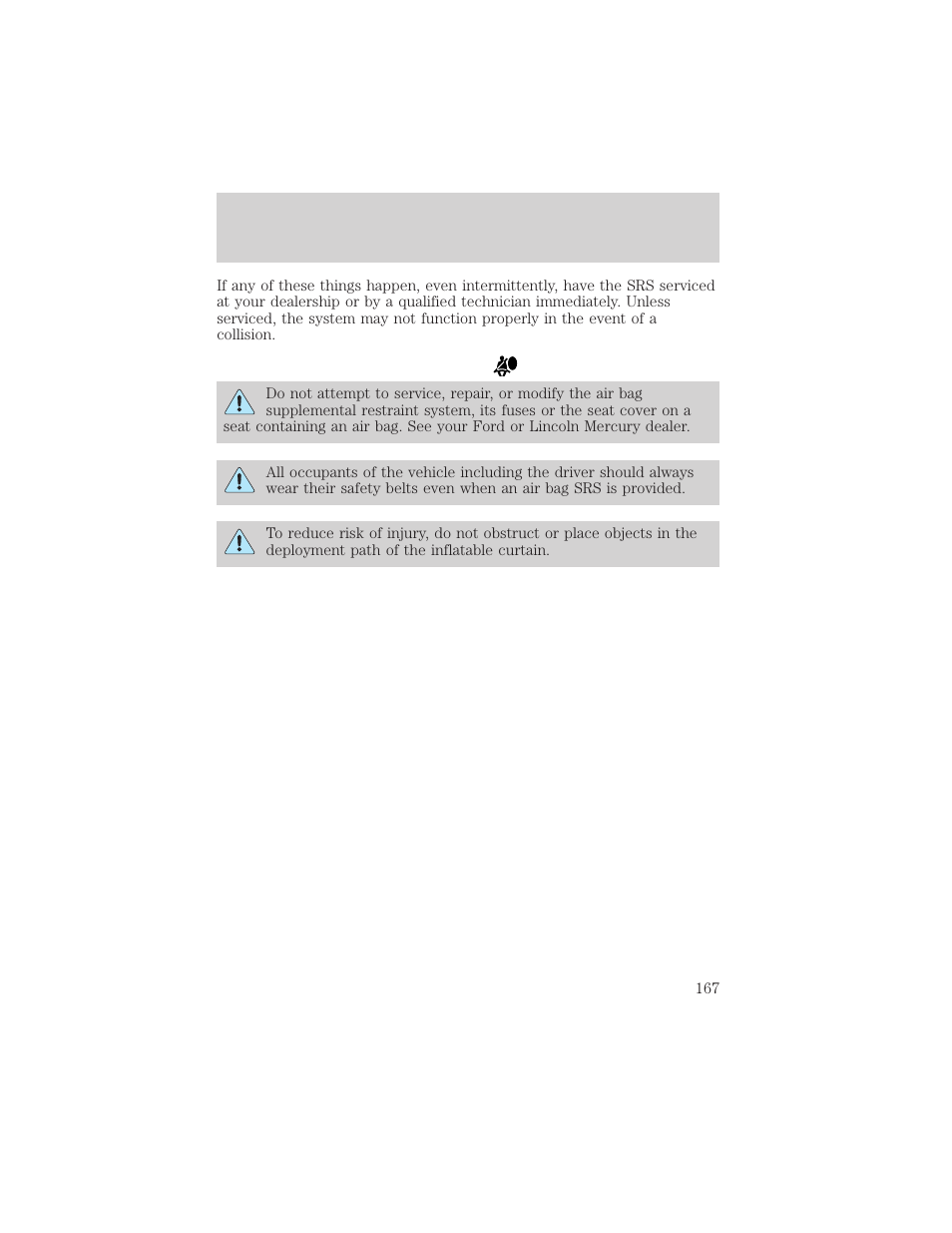 Seating and safety restraints | FORD 2002 Explorer v.3 User Manual | Page 167 / 336