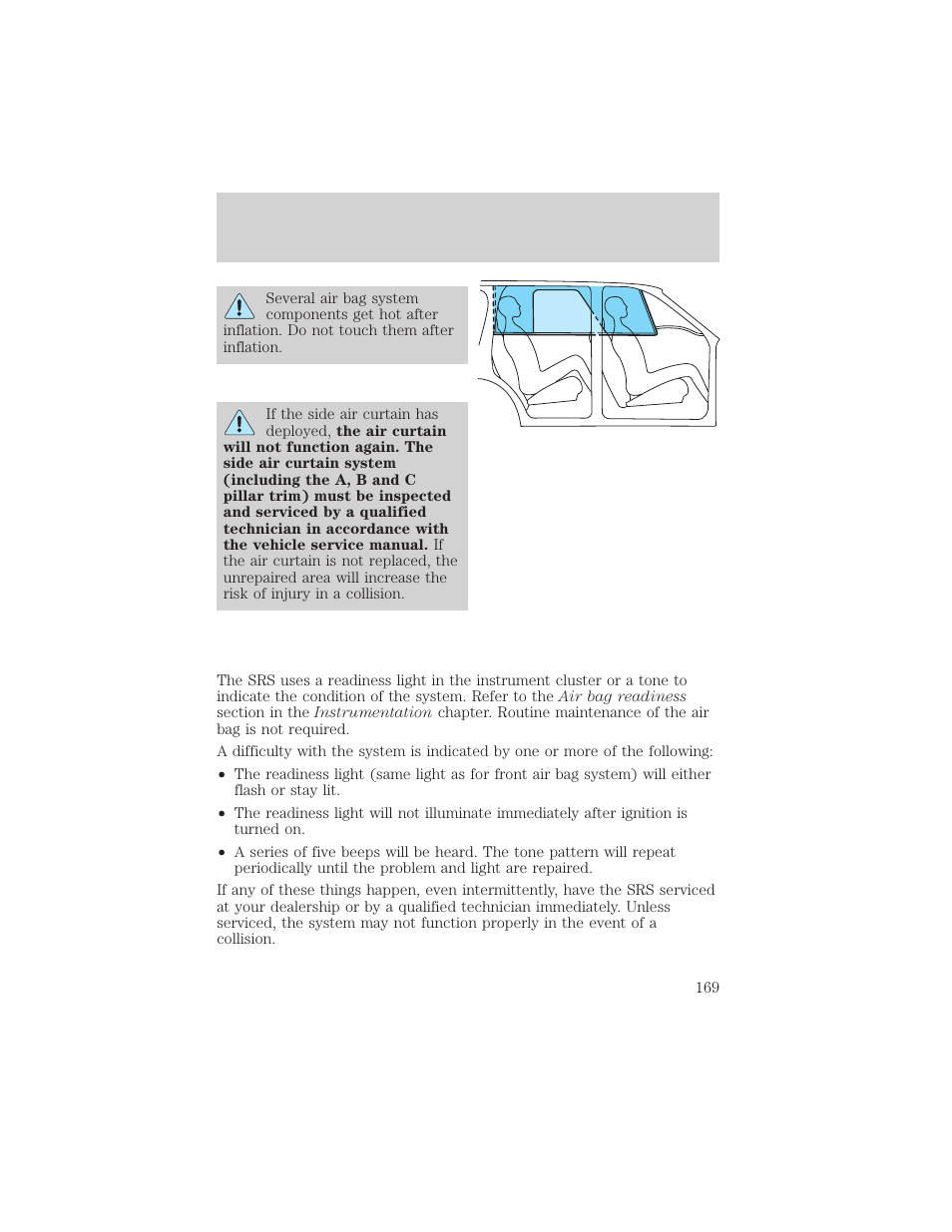 Seating and safety restraints | FORD 2002 Explorer v.3 User Manual | Page 169 / 336