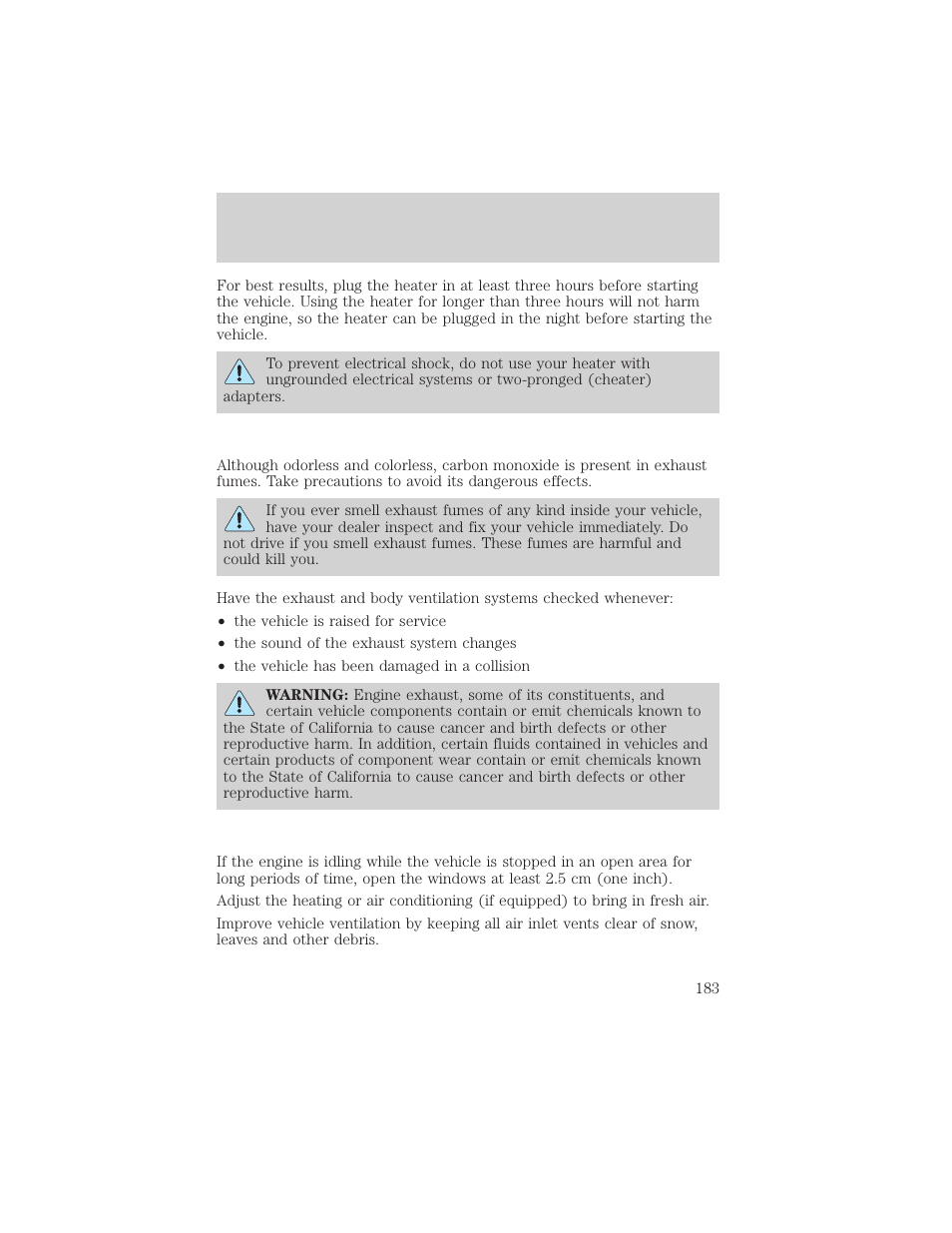 Starting | FORD 2002 Explorer v.3 User Manual | Page 183 / 336