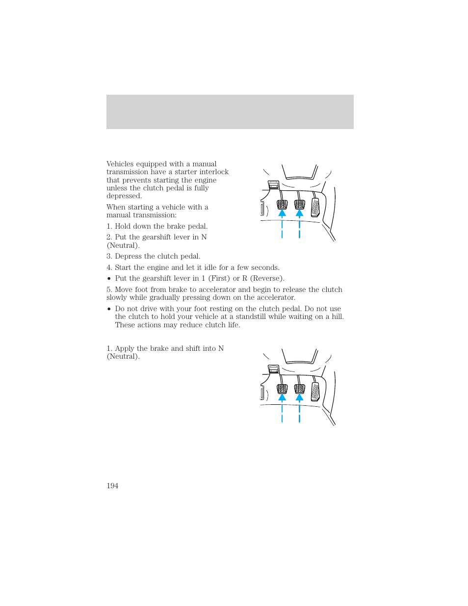 Driving | FORD 2002 Explorer v.3 User Manual | Page 194 / 336