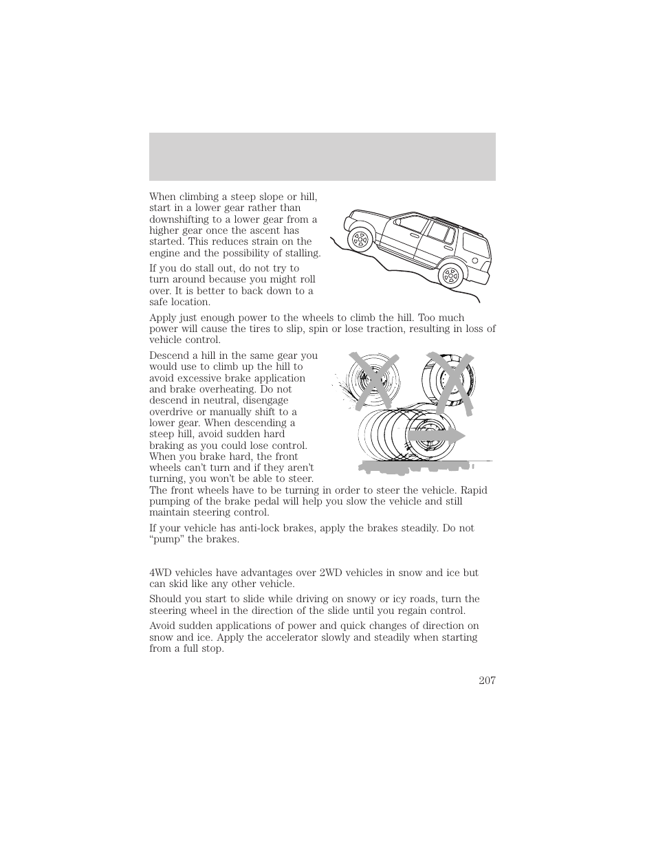 Driving | FORD 2002 Explorer v.3 User Manual | Page 207 / 336