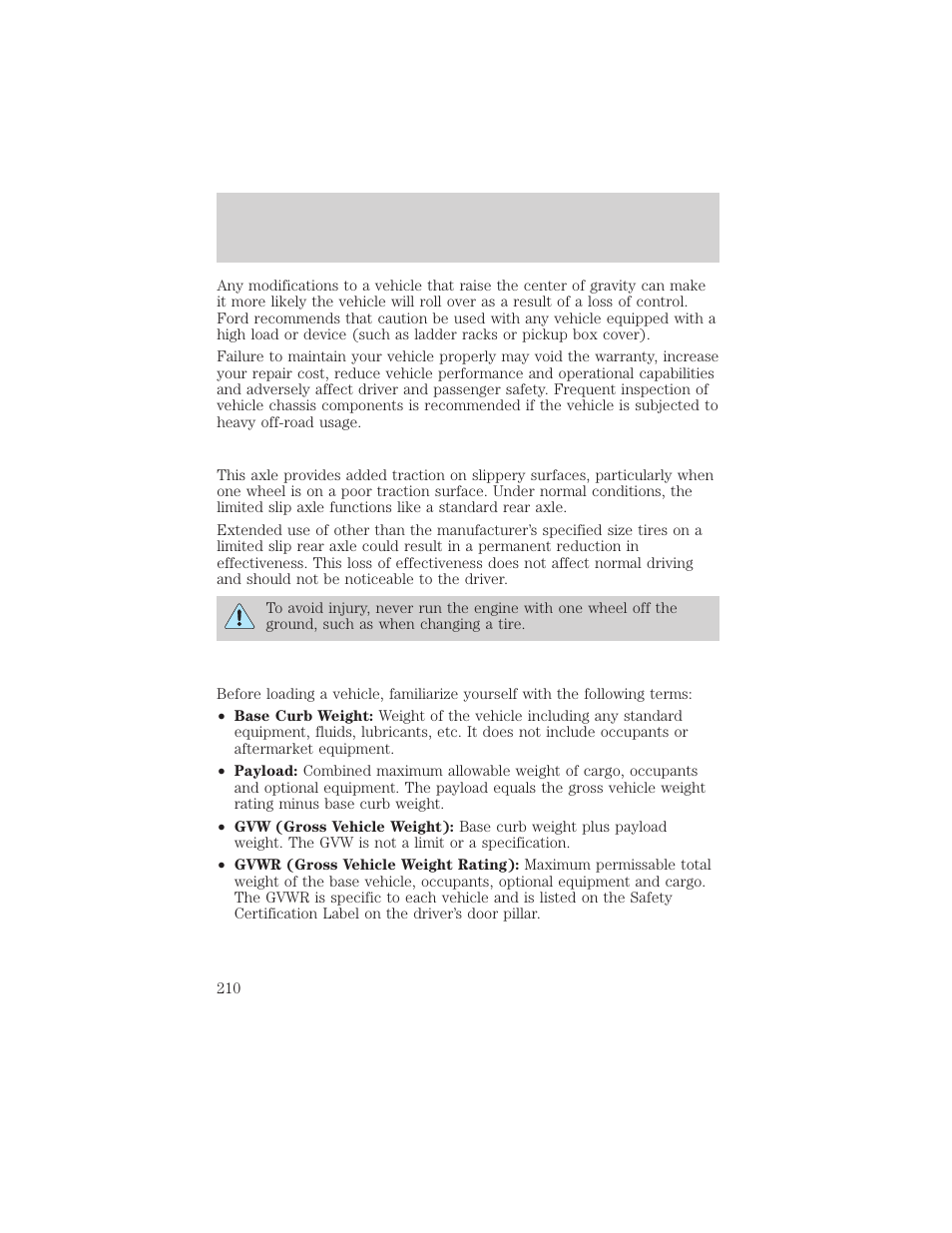 Driving | FORD 2002 Explorer v.3 User Manual | Page 210 / 336