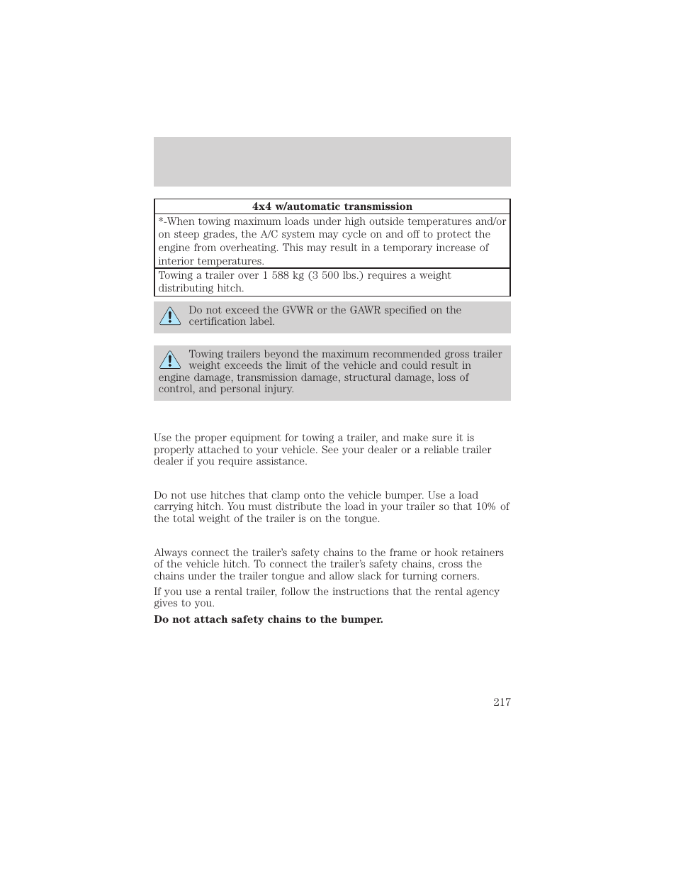 Driving | FORD 2002 Explorer v.3 User Manual | Page 217 / 336