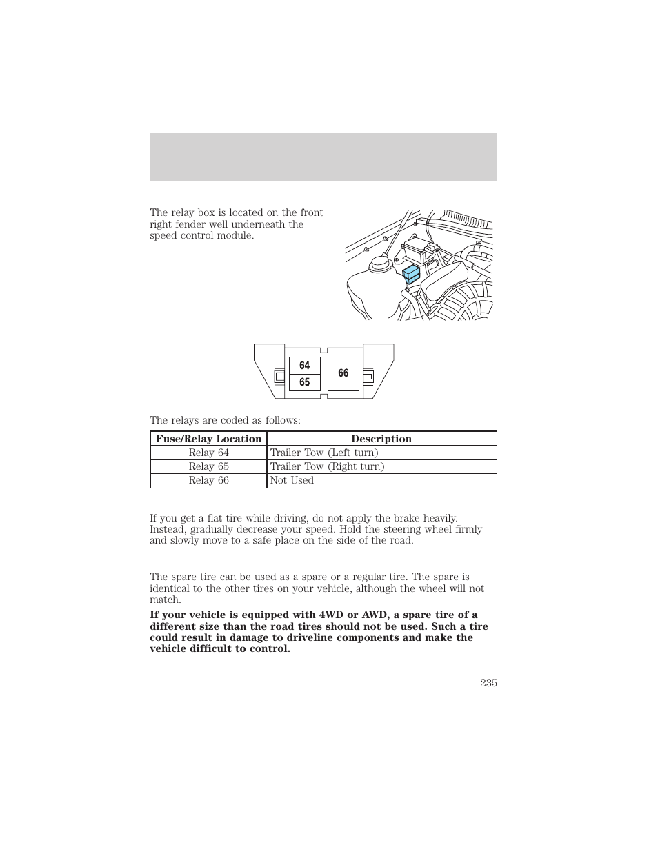 Roadside emergencies | FORD 2002 Explorer v.3 User Manual | Page 235 / 336