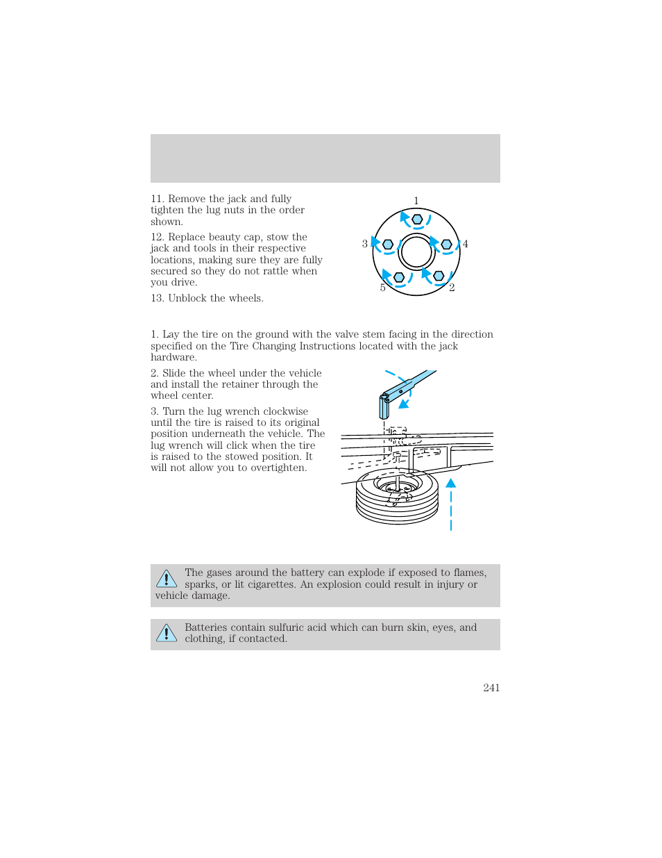 Roadside emergencies | FORD 2002 Explorer v.3 User Manual | Page 241 / 336