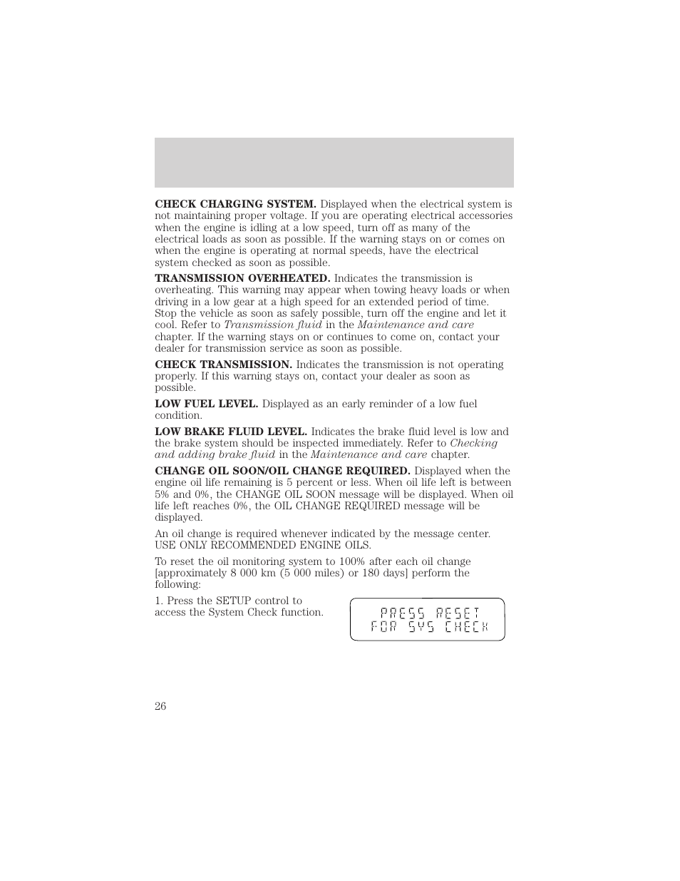 Instrumentation | FORD 2002 Explorer v.3 User Manual | Page 26 / 336