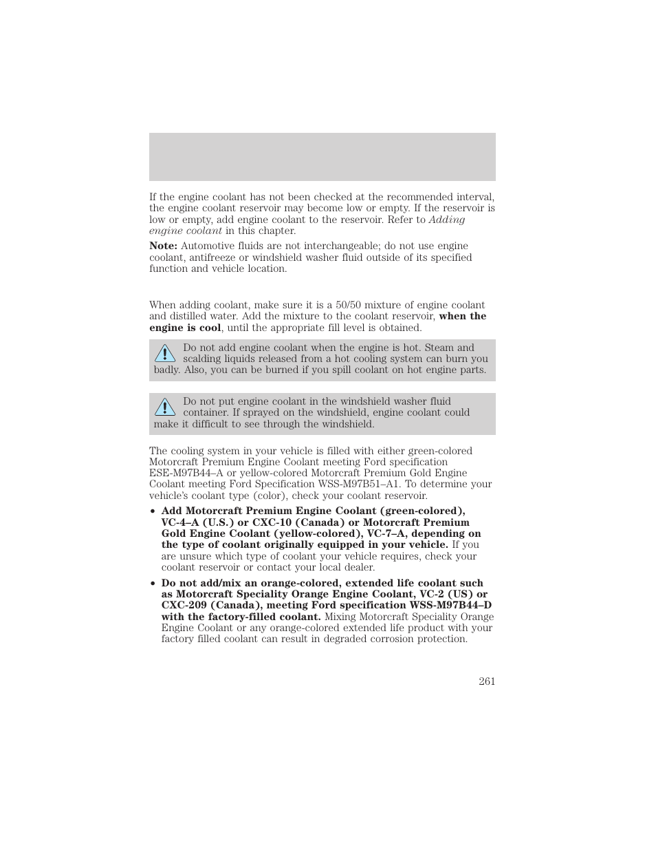 Maintenance and care | FORD 2002 Explorer v.3 User Manual | Page 261 / 336